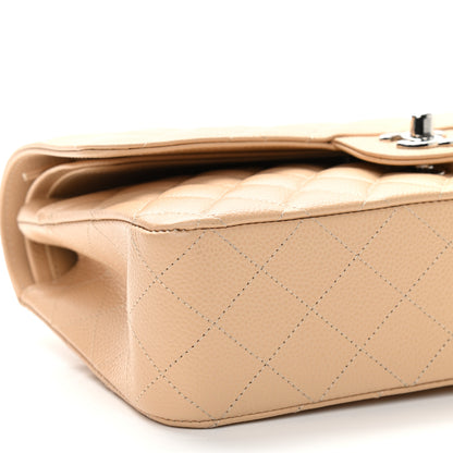 Chanel Caviar Quilted Medium Double Flap Beige 8 of 9