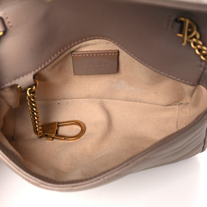 Gucci Calfskin Matelasse Super Mini GG Marmont Shoulder Bag Porcelain Rose 5 of 13