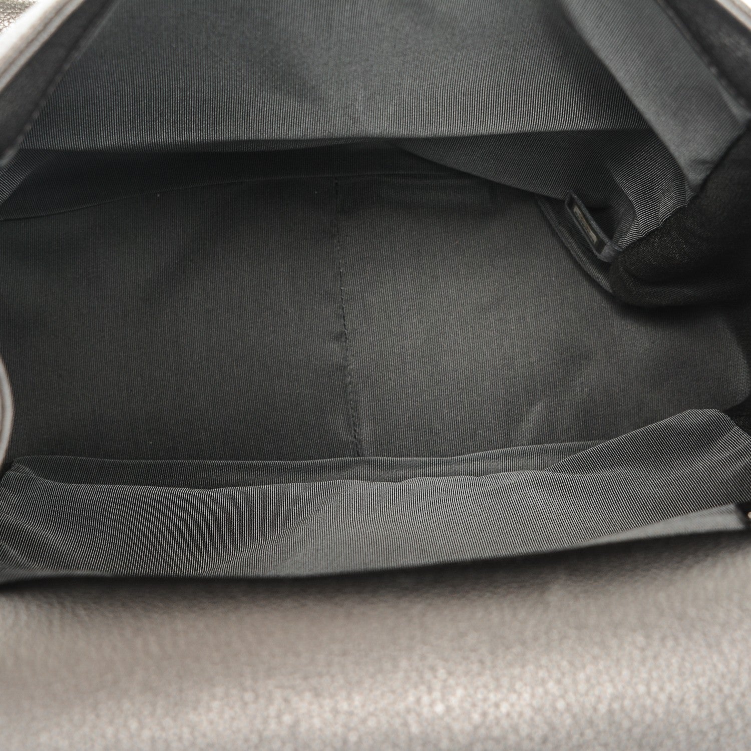Chanel Metallic Grained Calfskin Quilted Large Casual Rock Backpack Charcoal 5 of 7