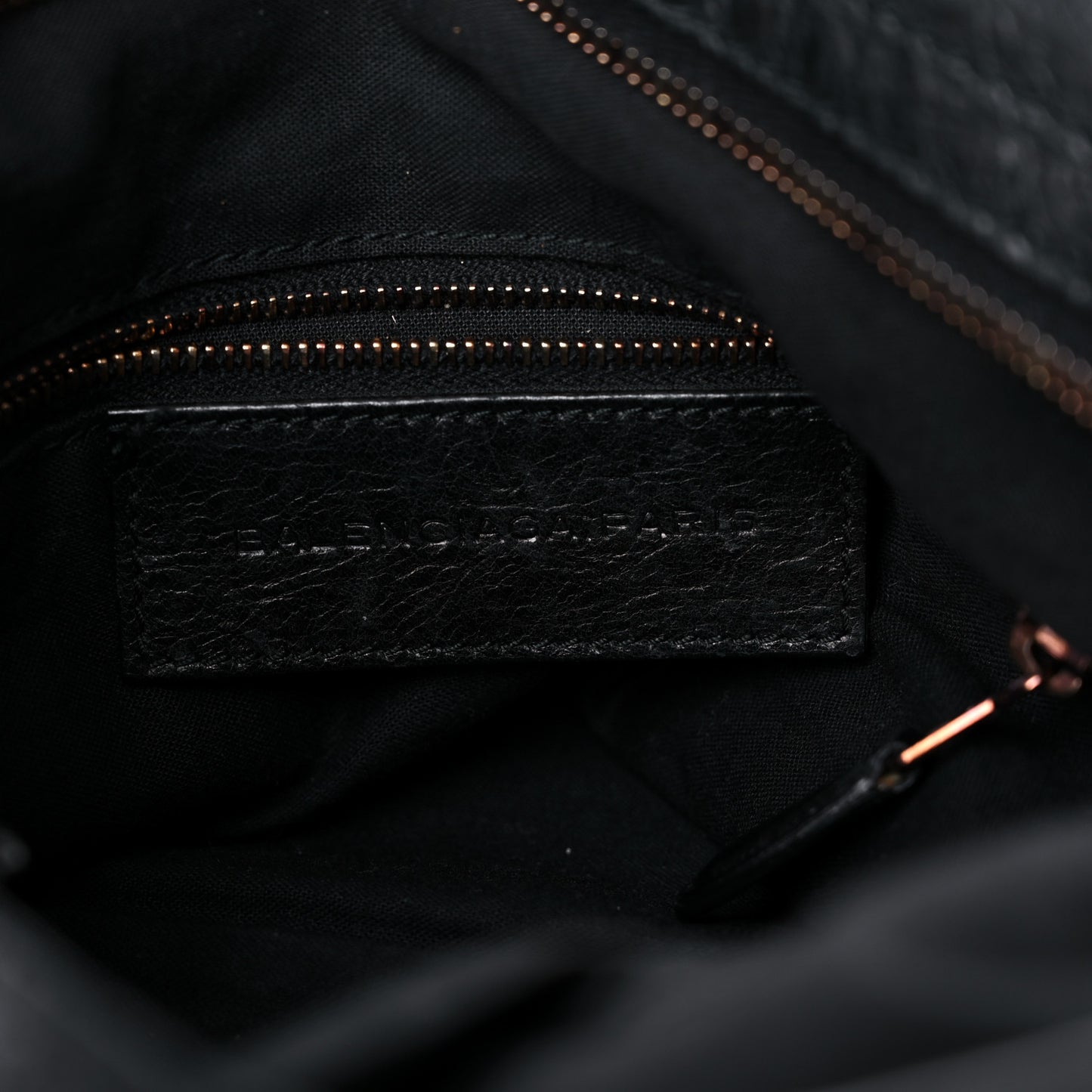 Agneau Giant 12 Rose Gold Hardware Town Black