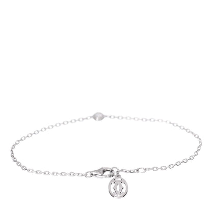Cartier 18K White Gold Diamond SM D'Amour Bracelet 3 of 4