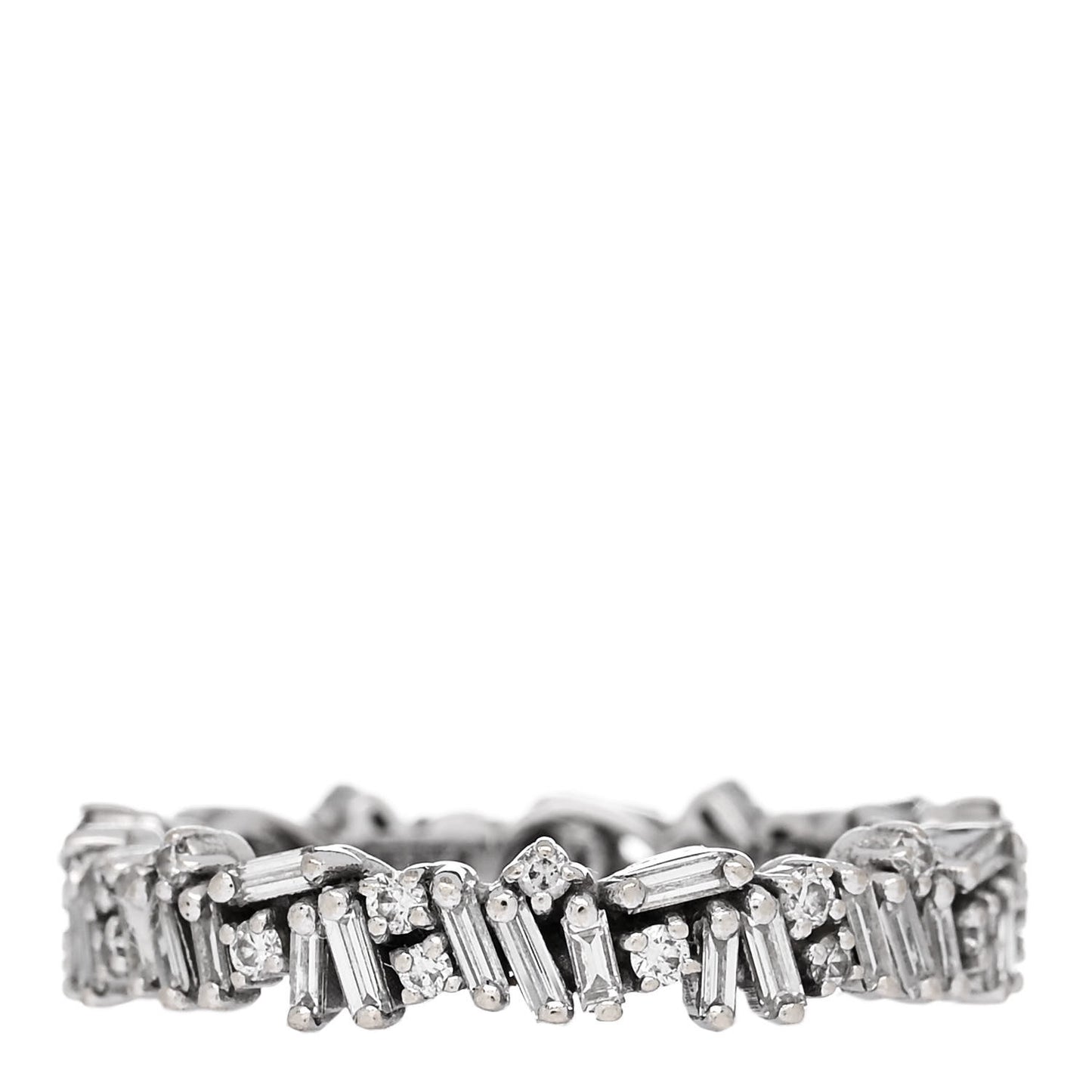 18K White Gold Classic Icon Eternity Band Ring 56 7.5