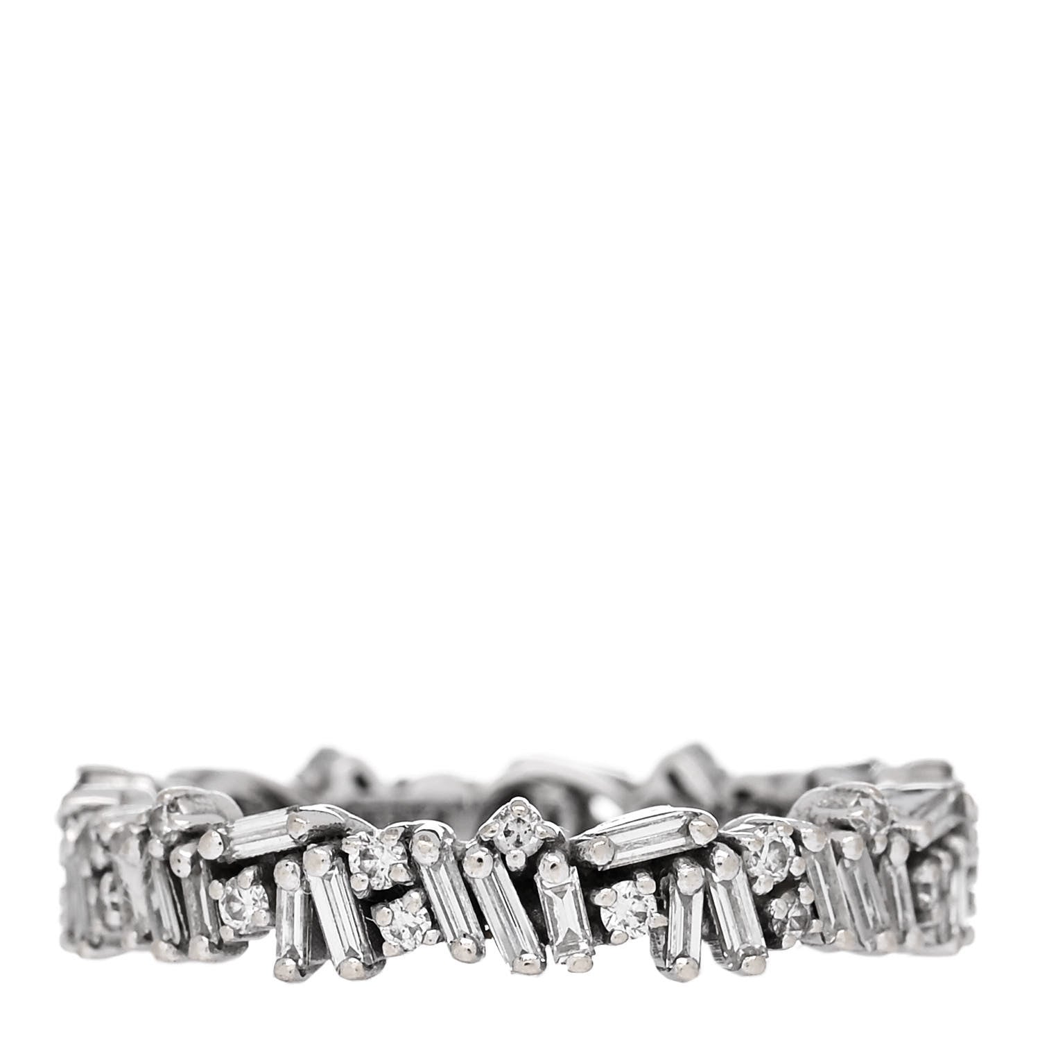 Suzanne Kalan 18K White Gold Classic Icon Eternity Band Ring 56 7.5 3 of 5