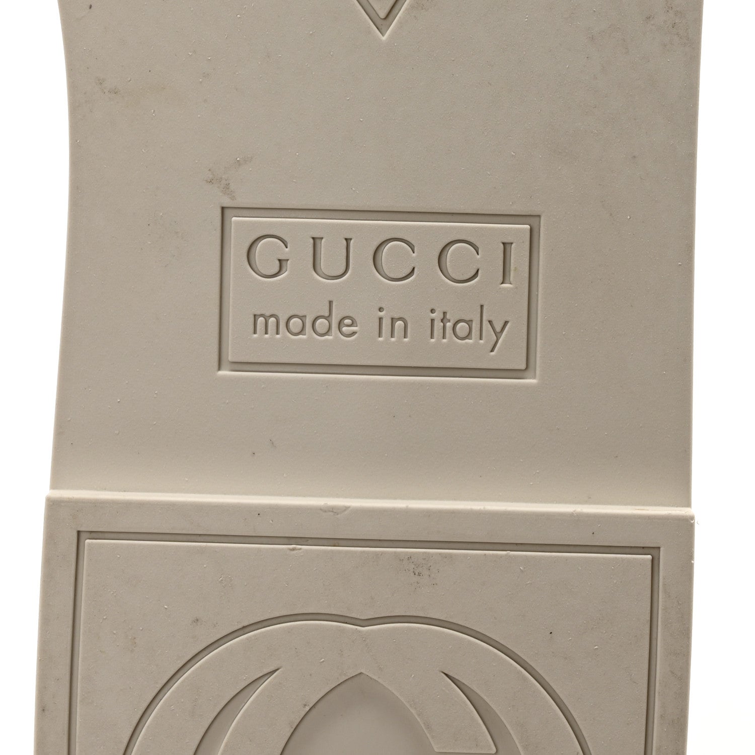 Gucci Rubber Interlocking G Womens Slide Sandals 39 Mystic White 7 of 9