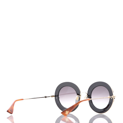 Gucci Metal L'Aveugle Par Amour Round Frame Sunglasses GG0113S Black 4 of 8