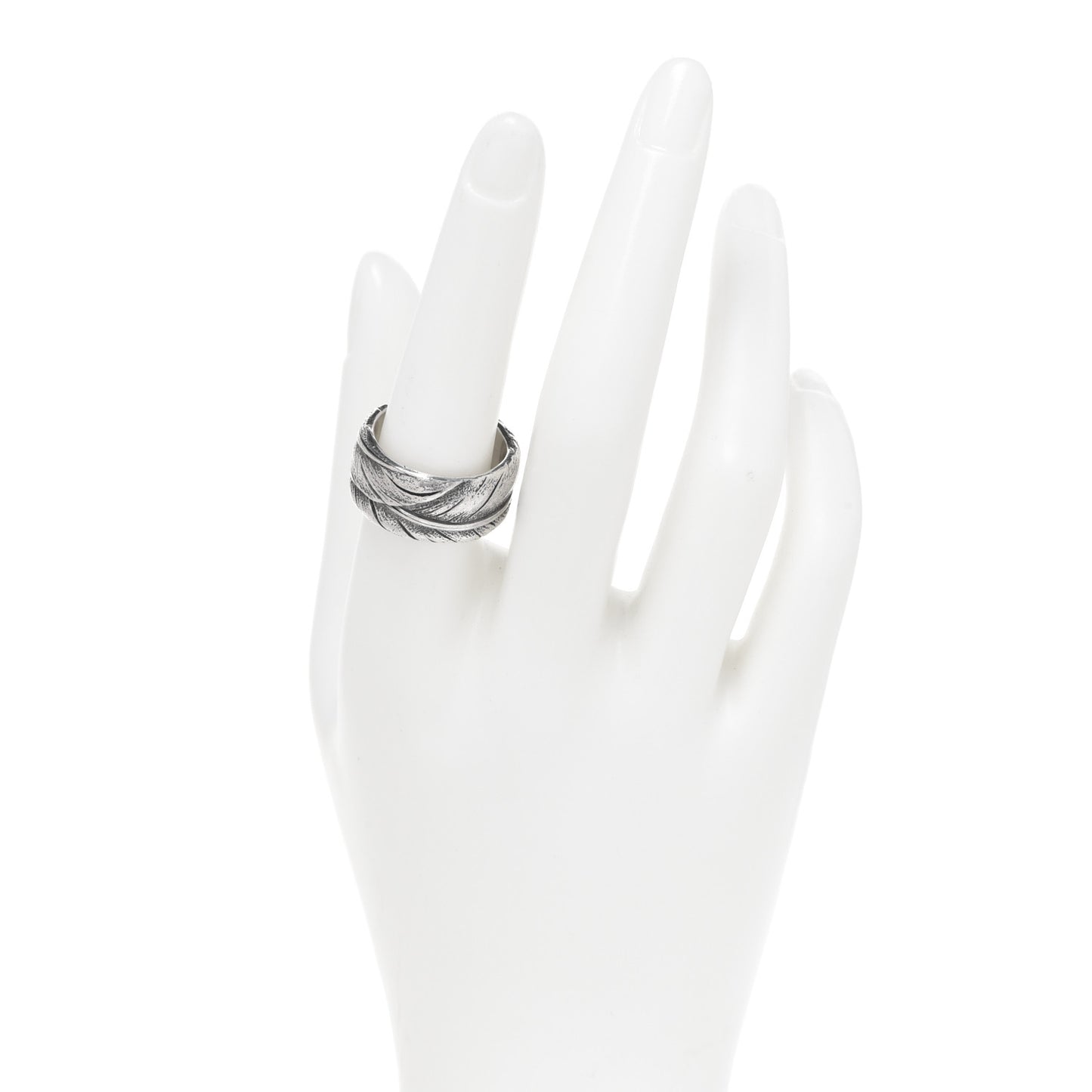 Sterling Silver Feather Ring 57 8