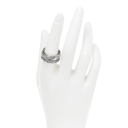 David Yurman Sterling Silver Feather Ring 57 8 2 of 5