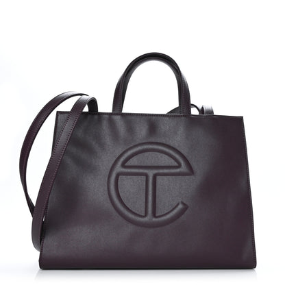 Telfar Vegan Leather Medium Shopping Bag Eggplant 1 of 10