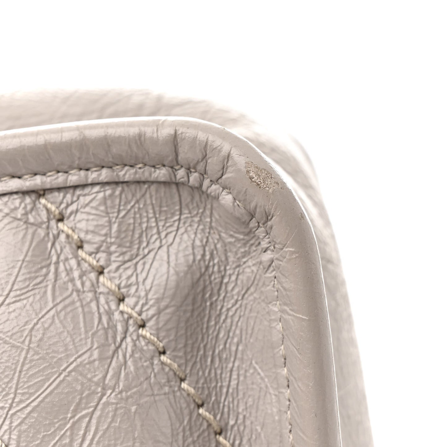 Crinkled Calfskin Matelasse Monogram Baby Niki Chain Satchel Granite