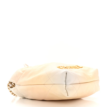 Chanel Pearly Shaded Calfskin Quilted Mini Chanel 22 Ecru Golden 3 of 11