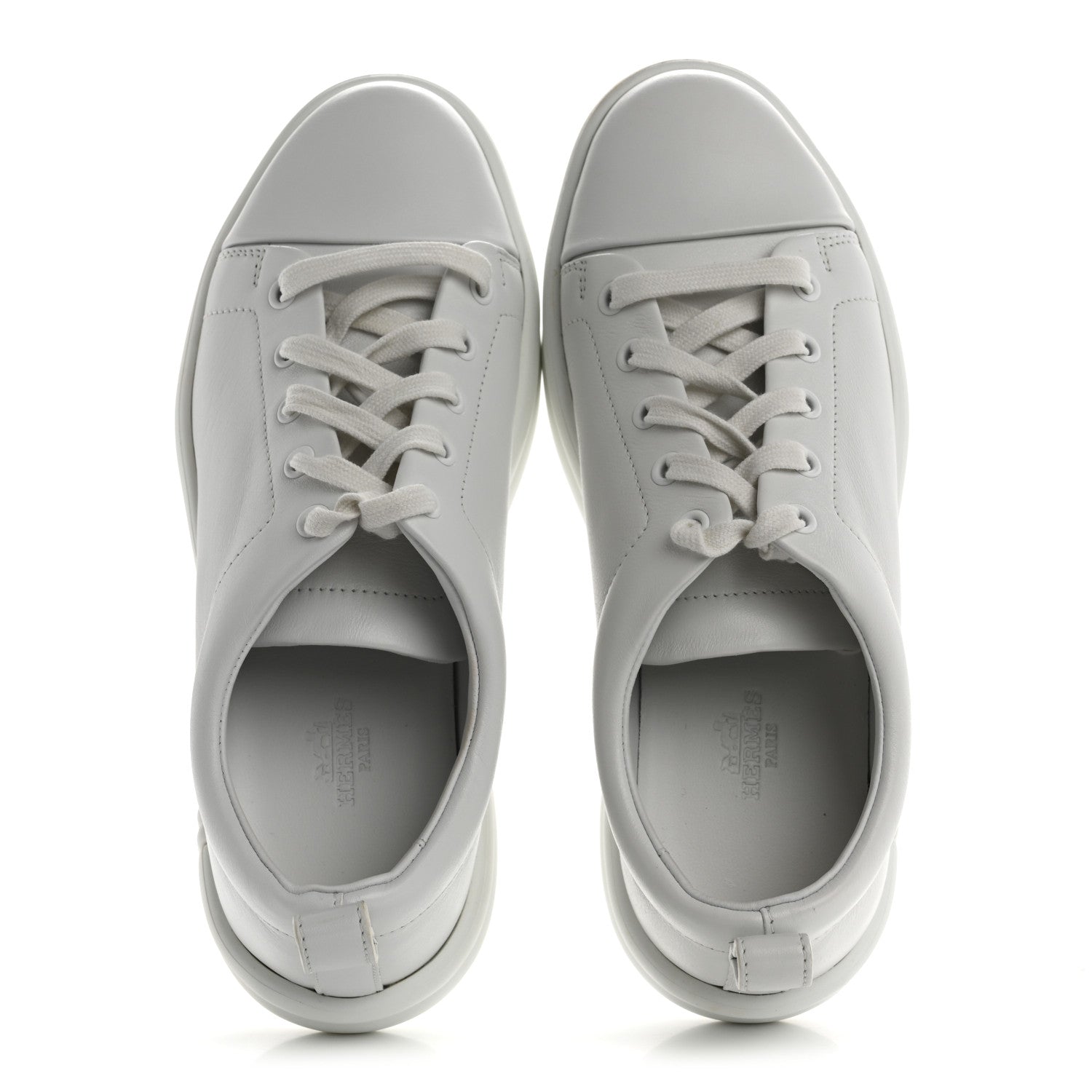 Hermes Calfskin Womens Happy Sneakers 37 White 2 of 12