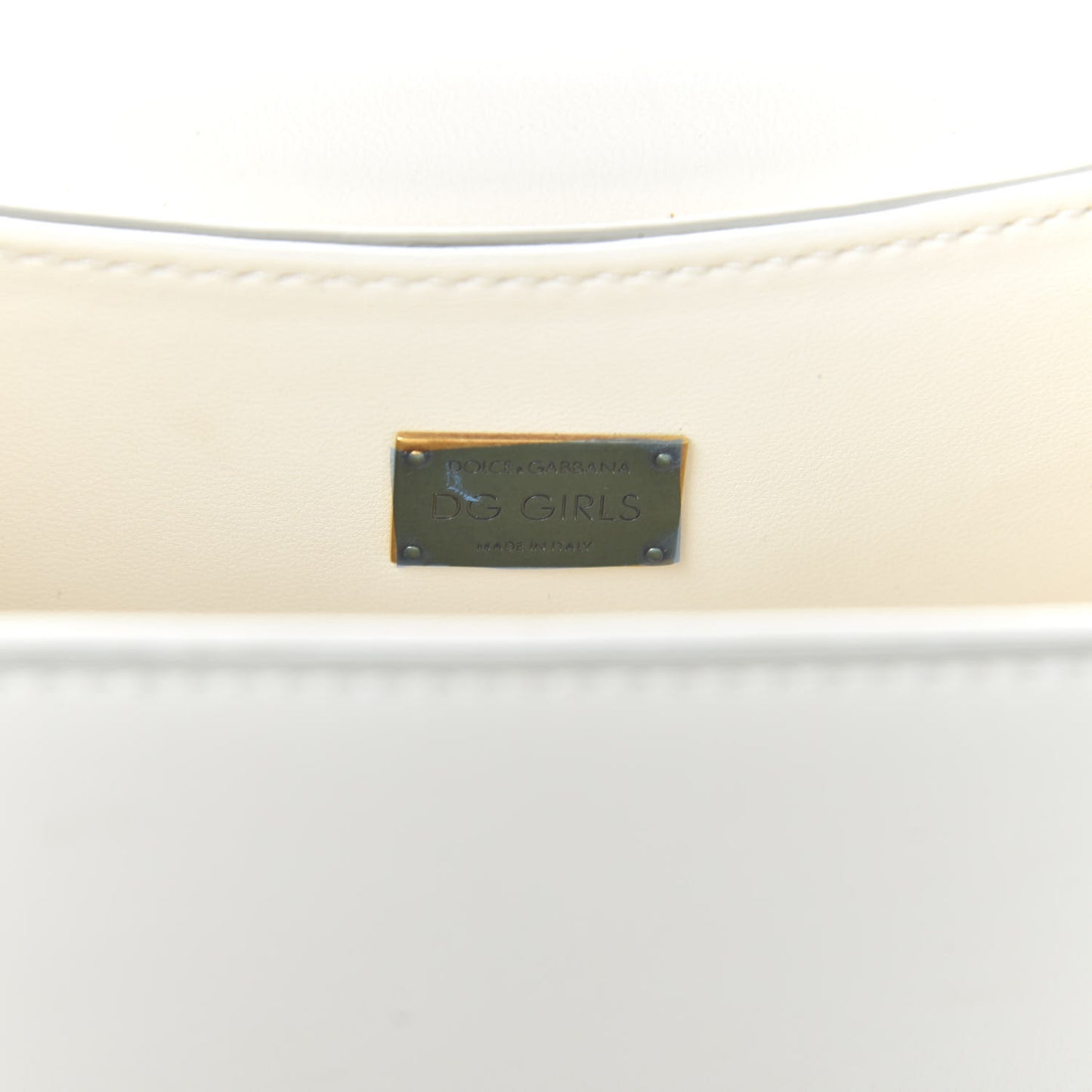Nappa DG Girls Shoulder Bag White