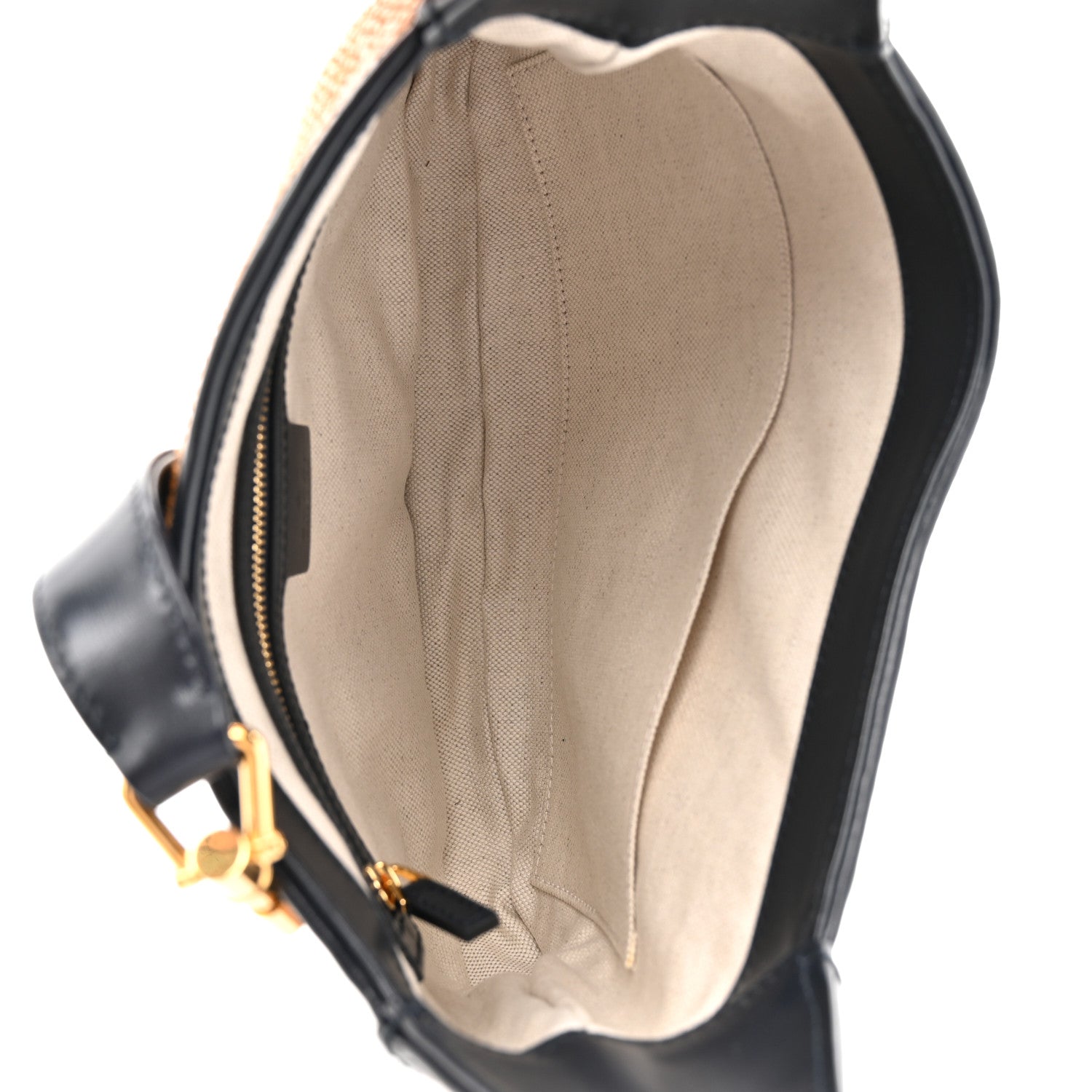 Gucci Straw Lux Boarded Dyana Lux Calfskin Small Jackie 1961 Hobo Natural Blue 5 of 10