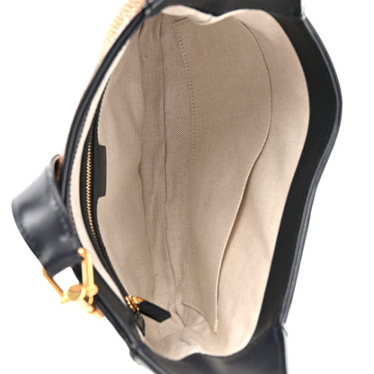 Gucci Straw Lux Boarded Dyana Lux Calfskin Small Jackie 1961 Hobo Natural Blue 5 of 10