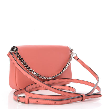 Fendi Nappa Rabbit Fox Fur Micro Buggie Baguette Coral 3 of 10