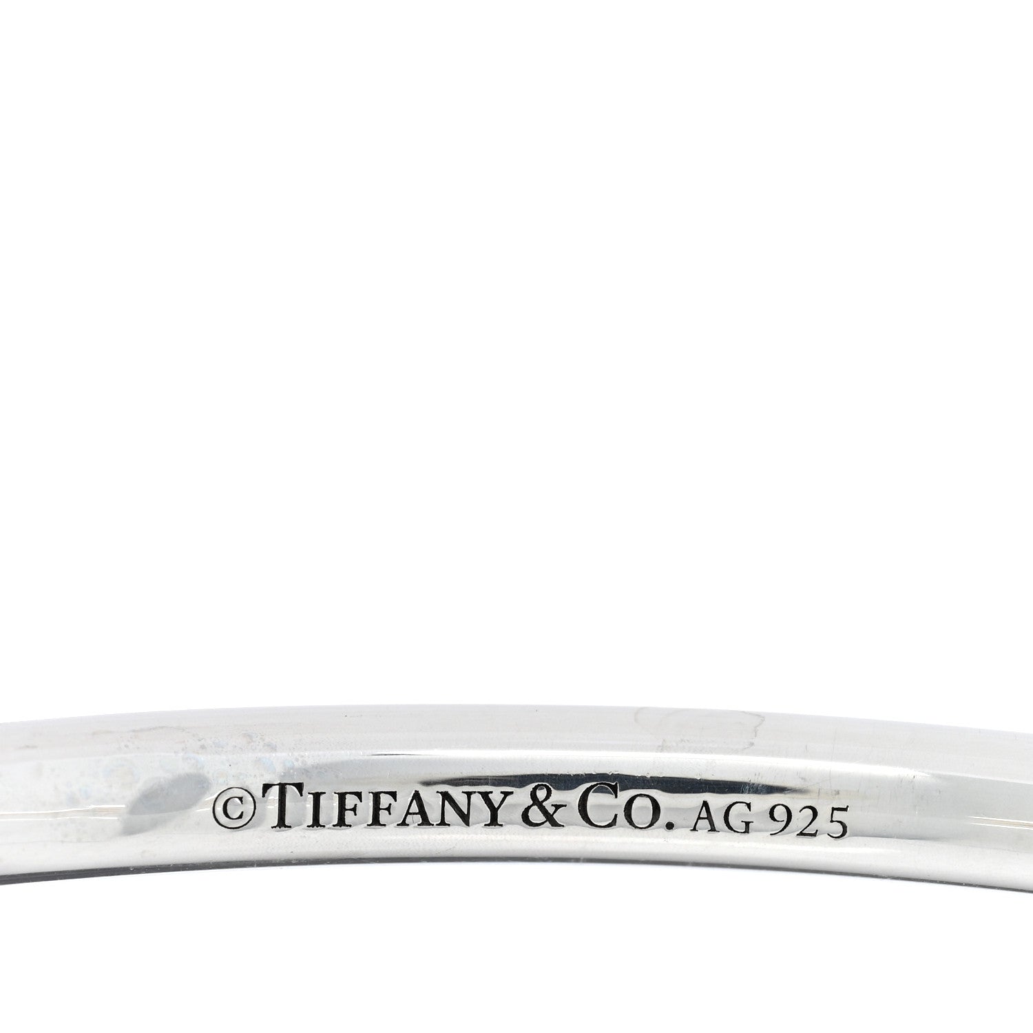 Tiffany Sterling Silver Return to Tiffany Narrow Circle Edge Cuff Bracelet 3 of 4