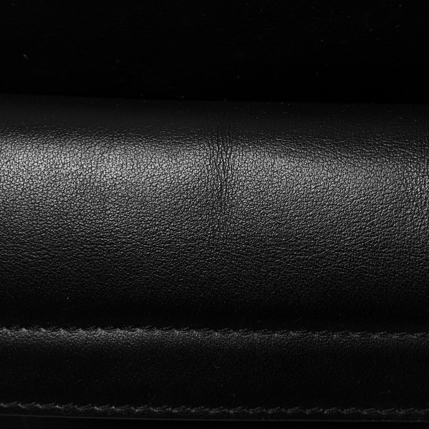 Calfskin Embroidered Logo Backpack Black