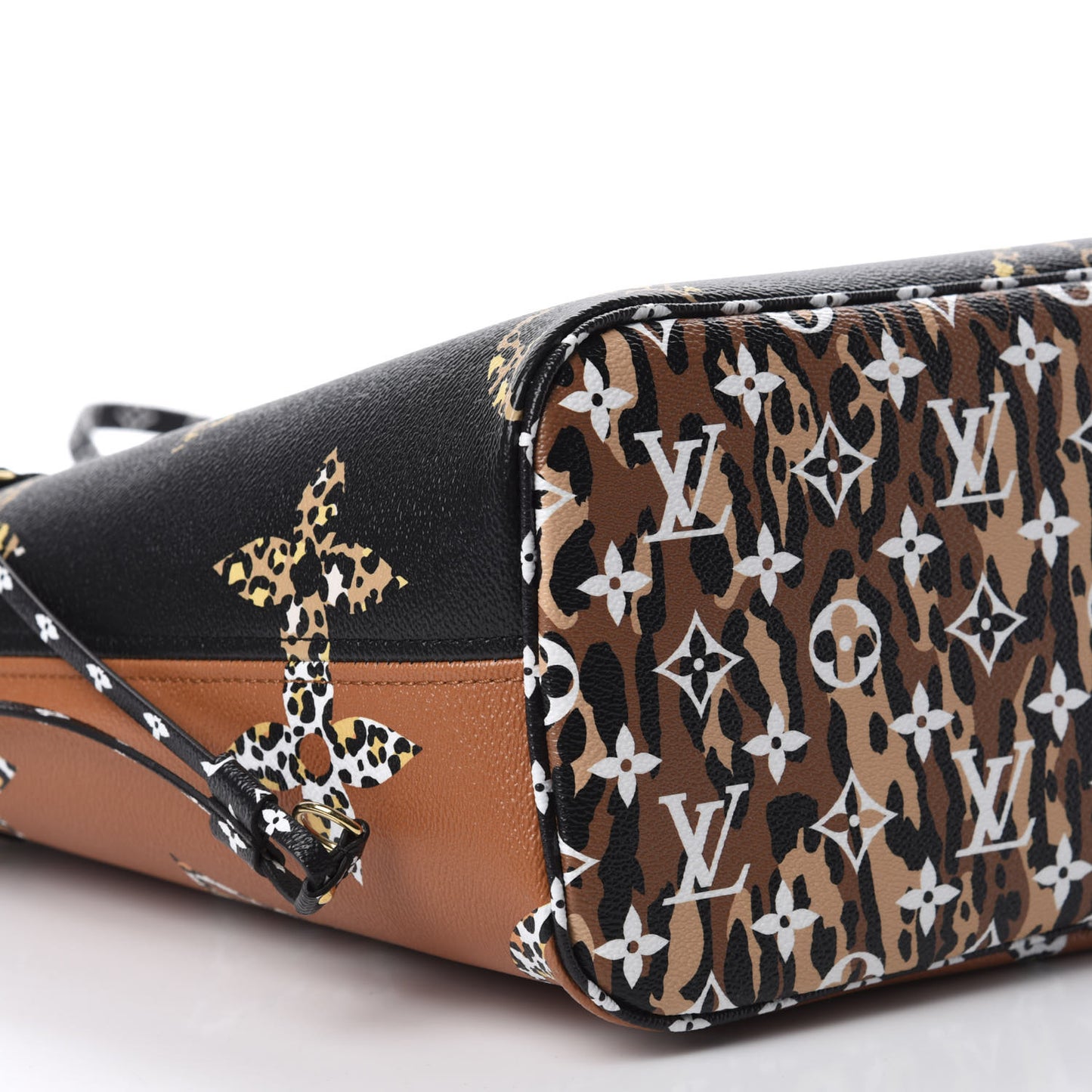 Monogram Giant Jungle Neverfull MM Black