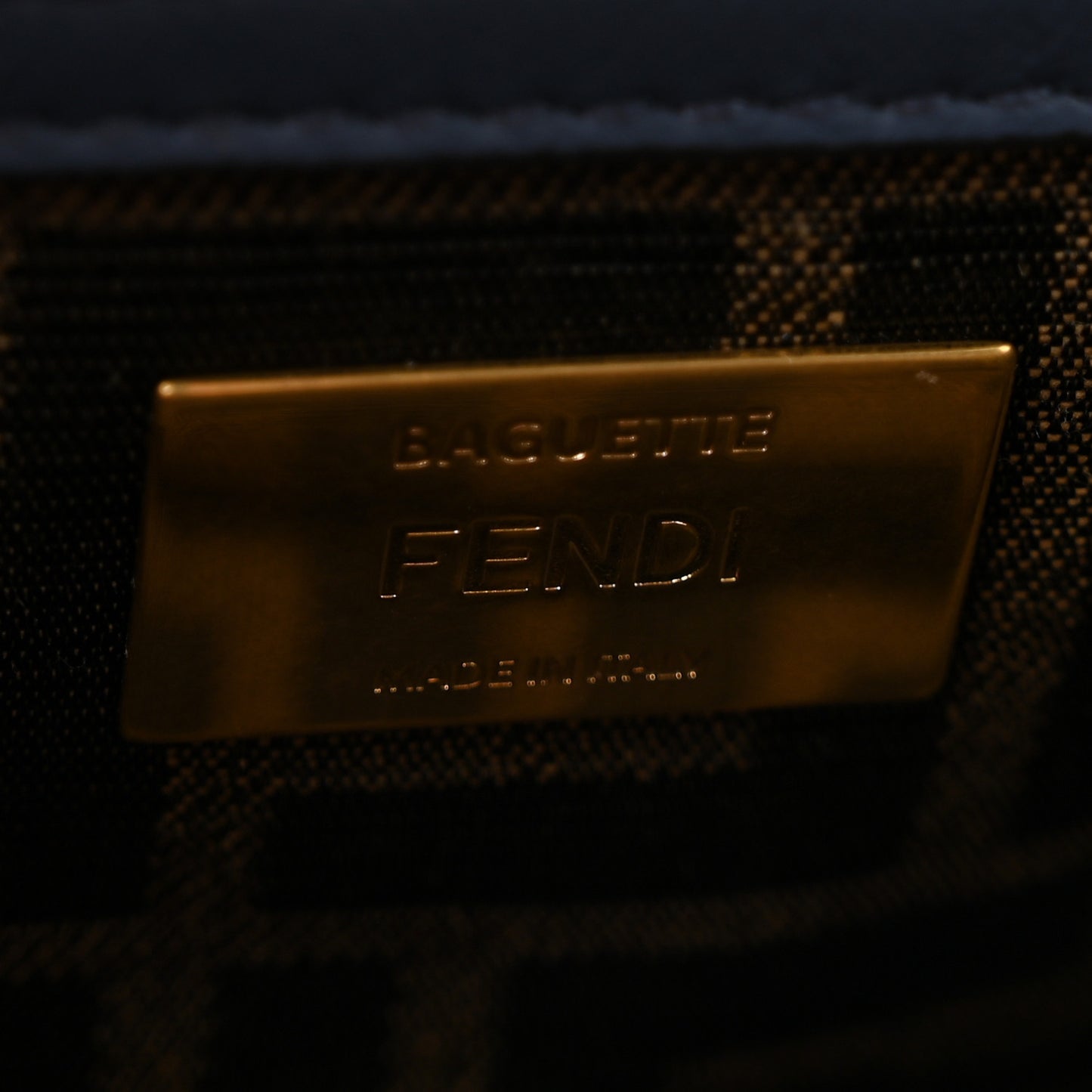 Shearling Lambskin FF Midi Chain Baguette Mirto