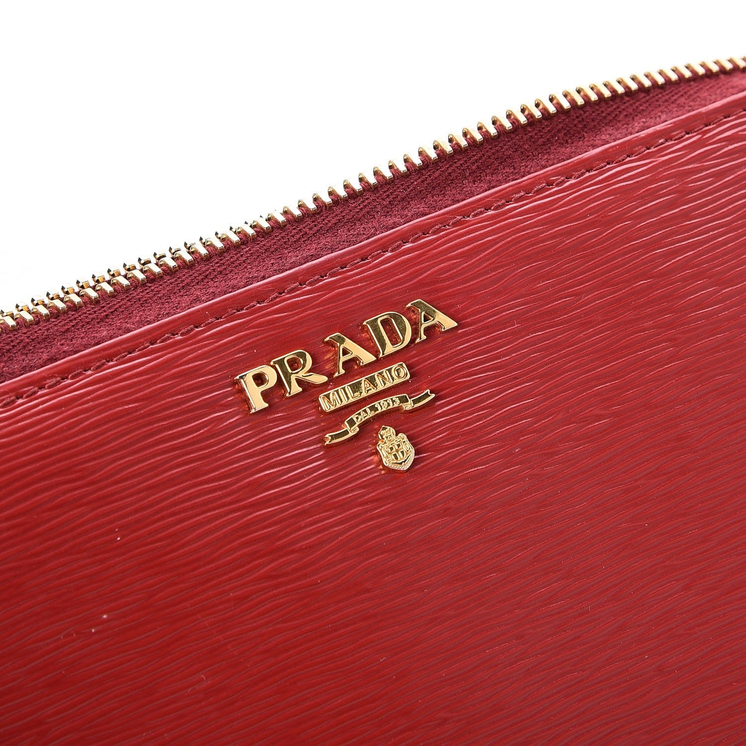 Prada Vitello Move Zip Around Wallet Rosso 9 of 9