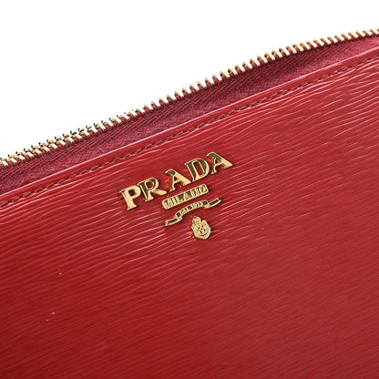 Prada Vitello Move Zip Around Wallet Rosso 9 of 9