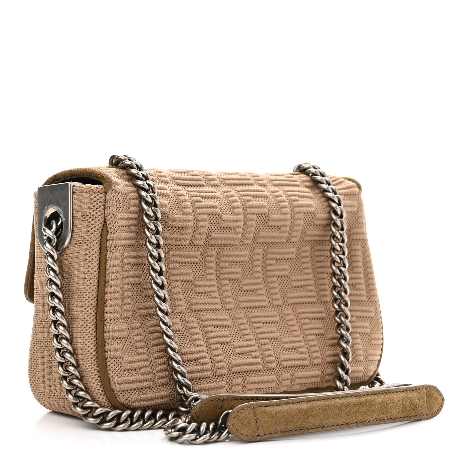 Fendi Technical Fabric FF Midi Chain Baguette Sand 3 of 11