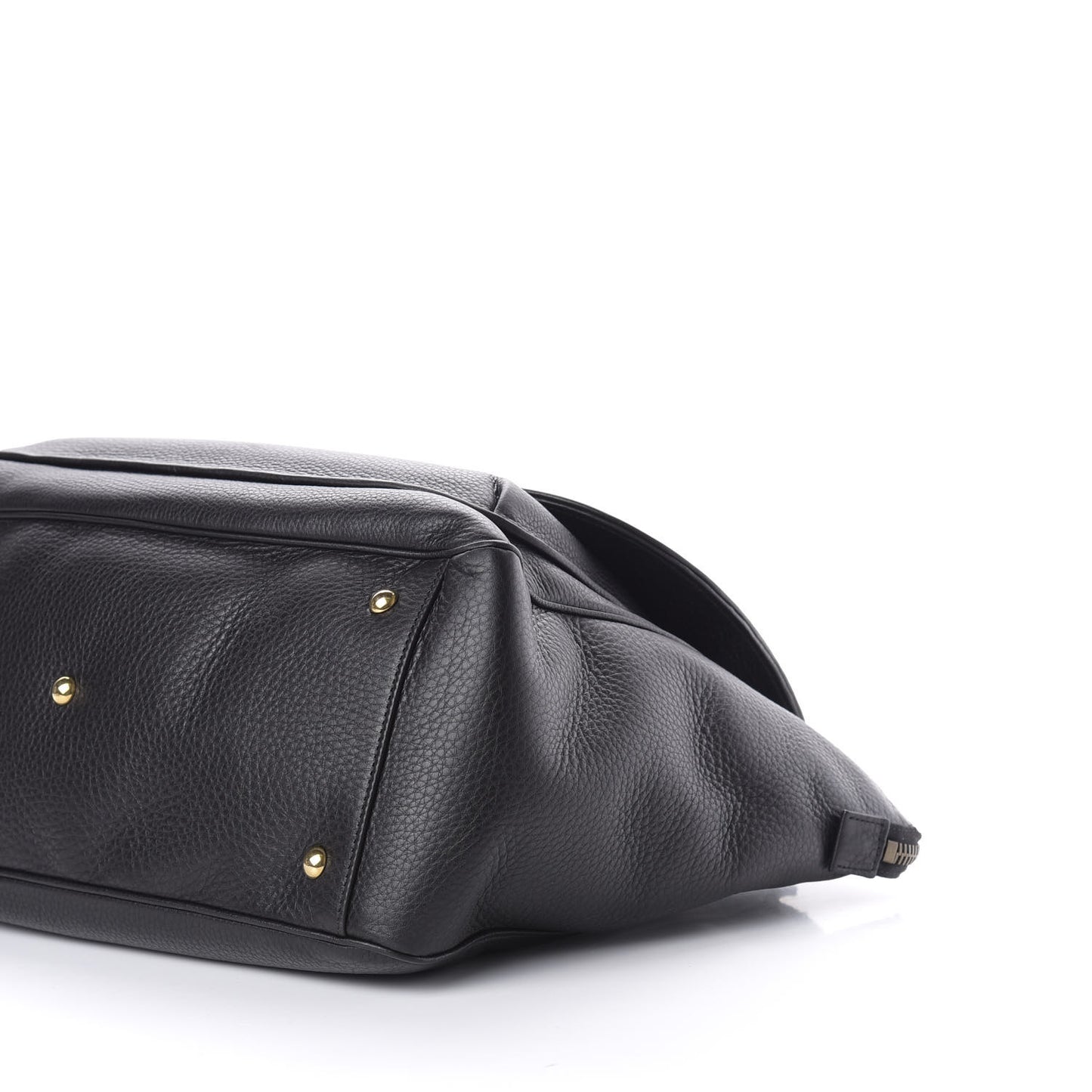 Pebbled Calfskin Medium 1973 Top Handle Satchel Black