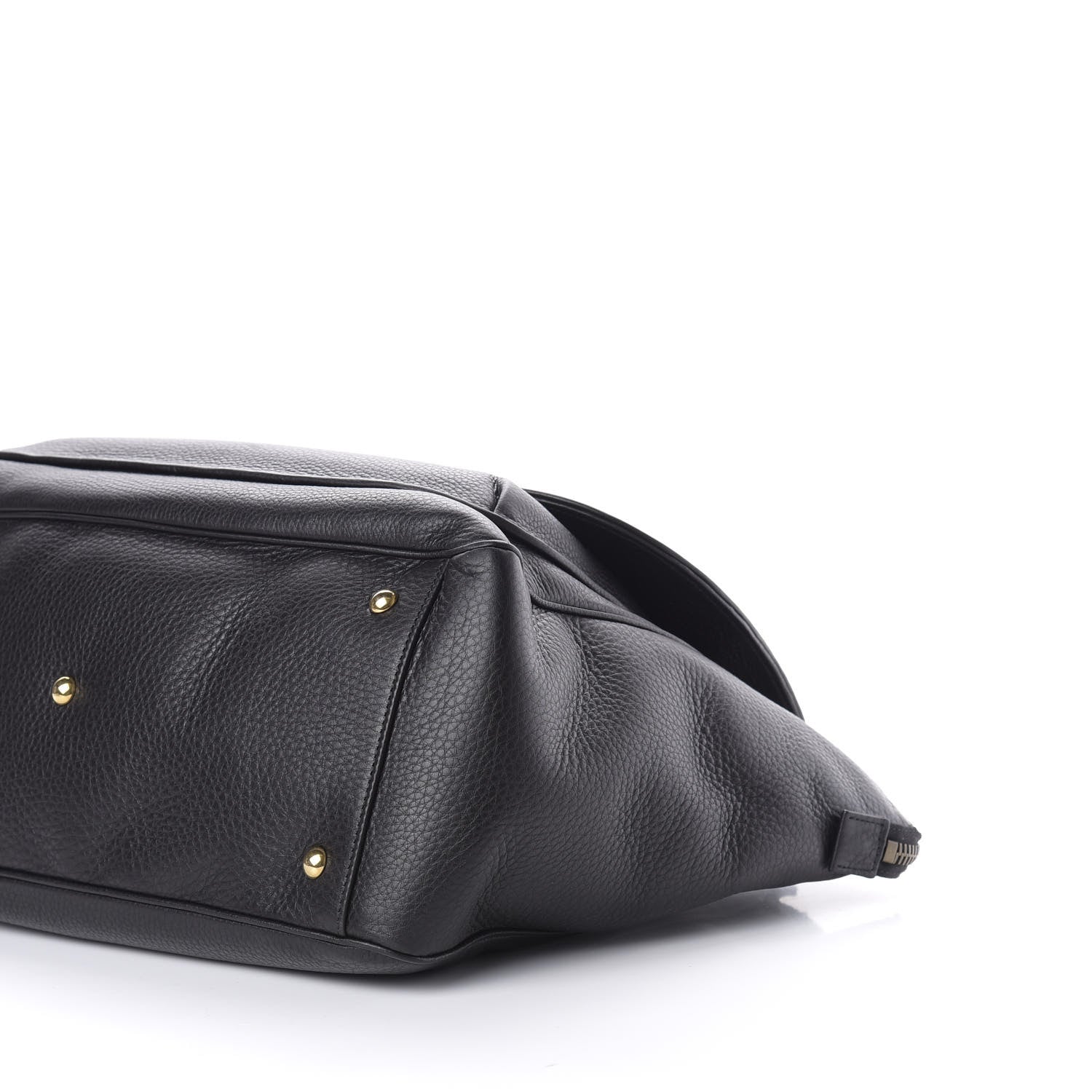Gucci Pebbled Calfskin Medium 1973 Top Handle Satchel Black 7 of 10