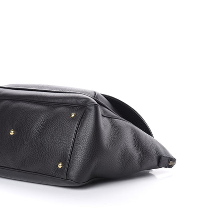 Gucci Pebbled Calfskin Medium 1973 Top Handle Satchel Black 7 of 10
