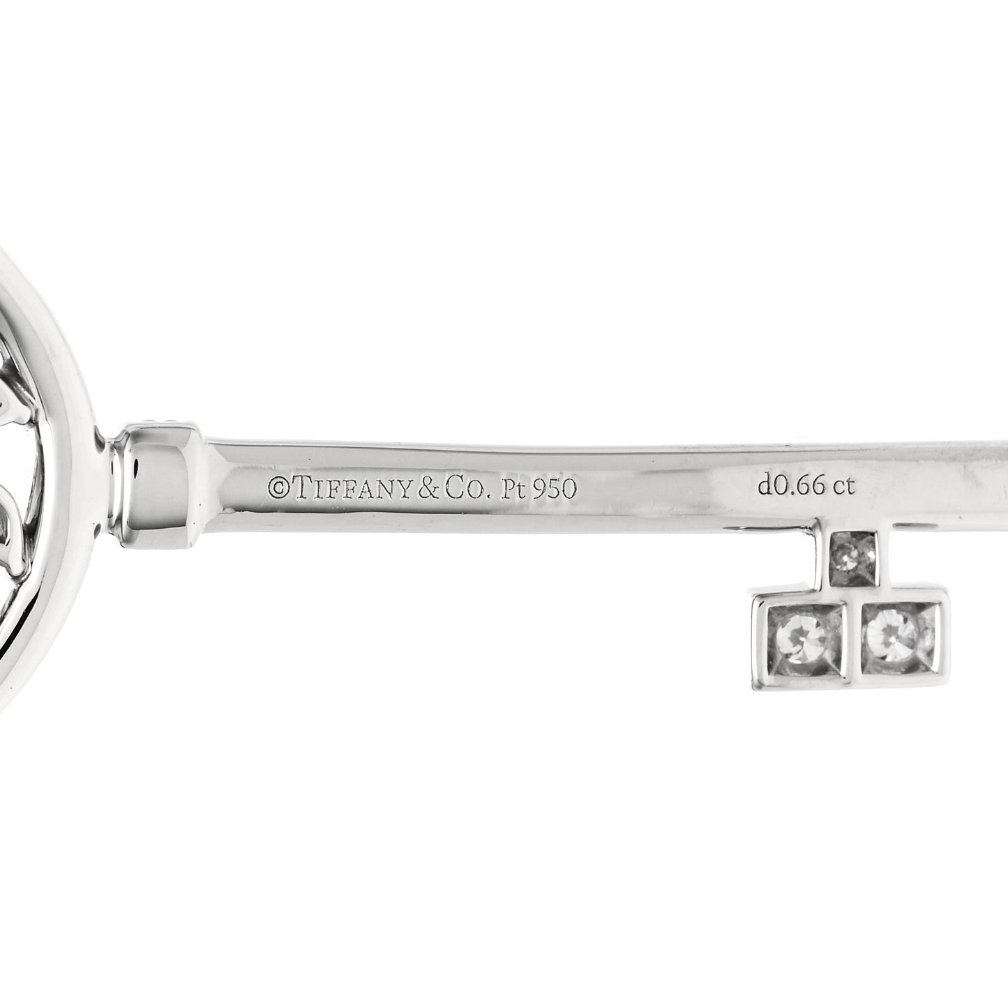 Platinum Diamond Victoria Vine Key Pendant