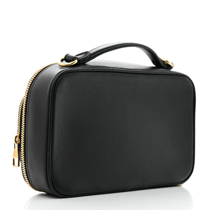 Louis Vuitton Calfskin Monogram Embossed Utility Bag Black 3 of 7