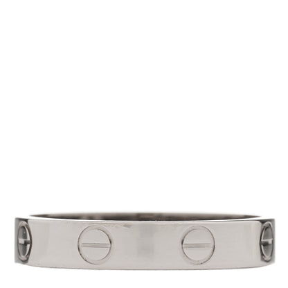 Cartier 18K White Gold 3.5mm LOVE Wedding Band Ring 55 7.25 3 of 4