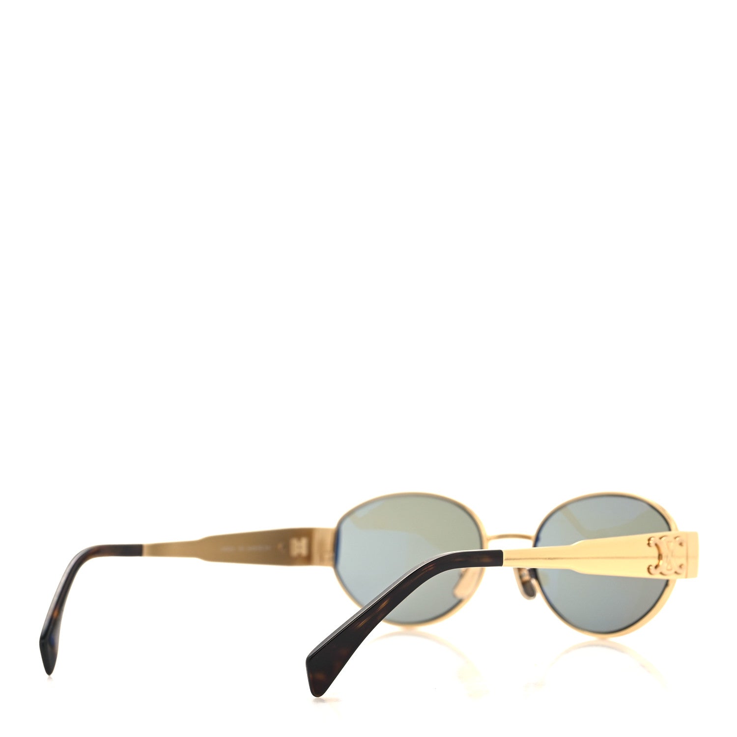 Celine Metal Triomphe 01 Sunglasses CL40235U Gold Green 4 of 7