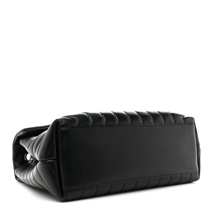 Saint Laurent Calfskin Y Quilted Monogram Medium Loulou Chain Satchel Black 4 of 11