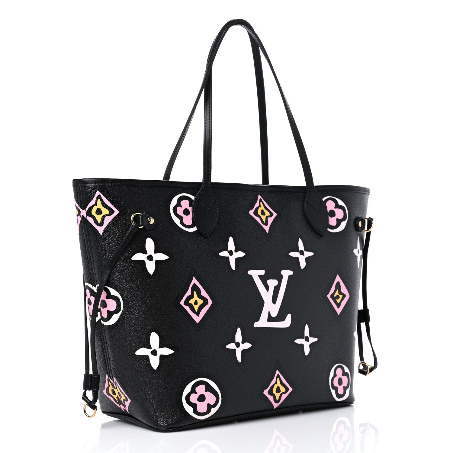 Louis Vuitton Monogram Giant Wild At Heart Neverfull MM Black 3 of 9