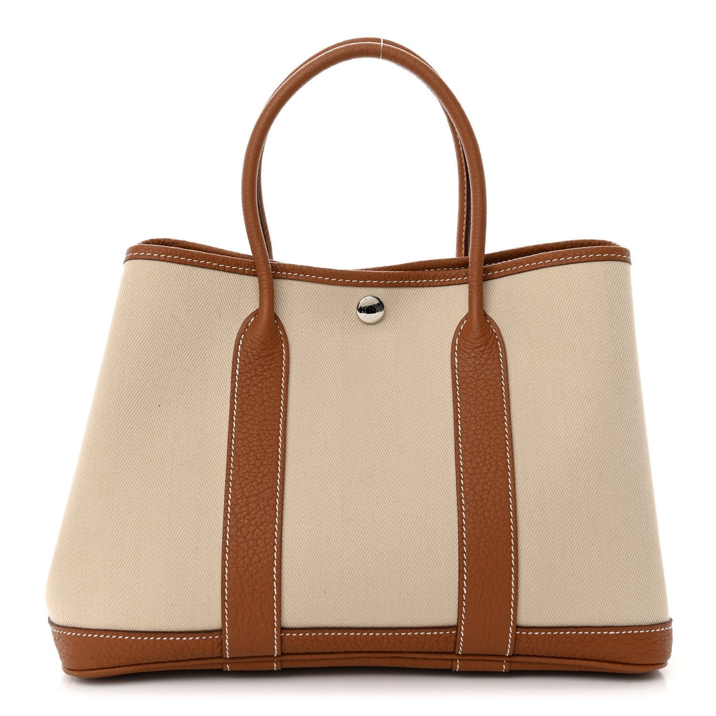 Grand Chevron Weave Negonda Garden Party 30 TPM Tote Craie Gold