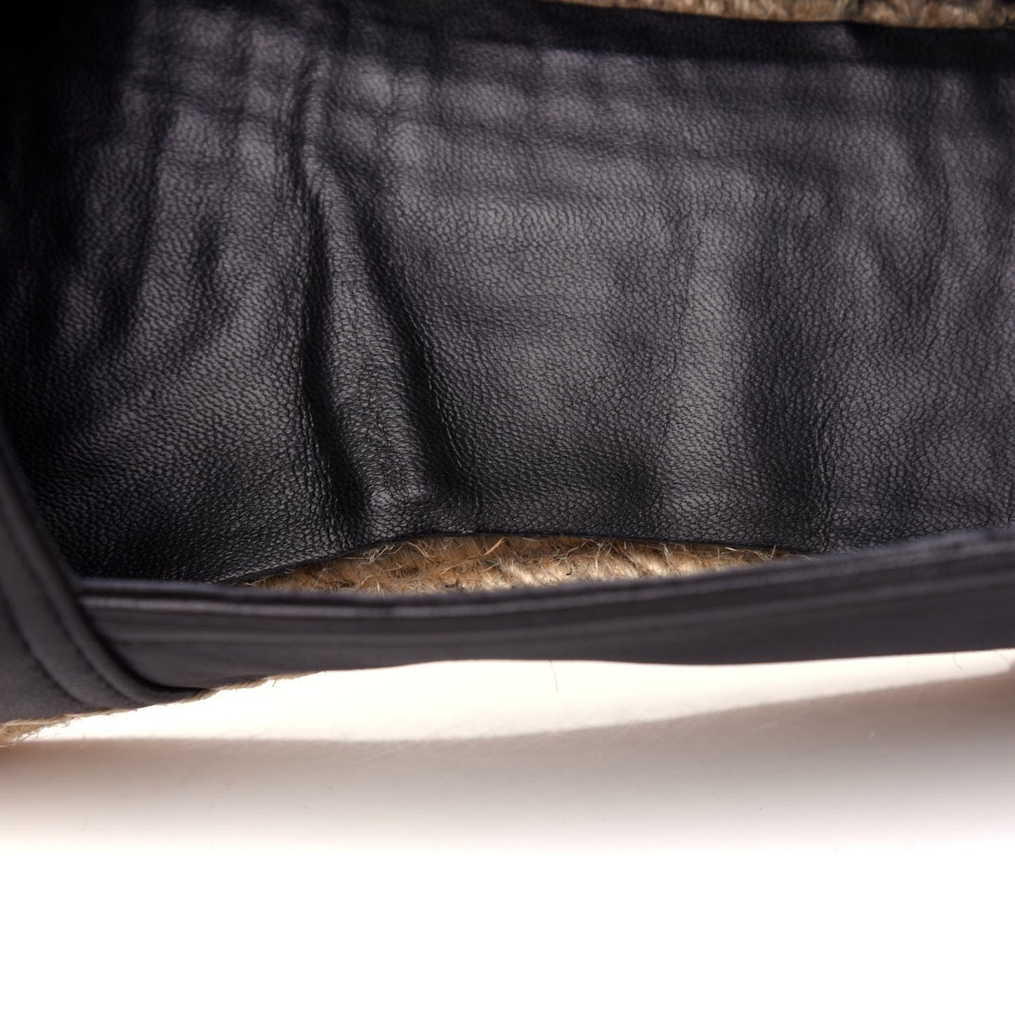Lambskin Monogram Espadrilles 38.5 Black