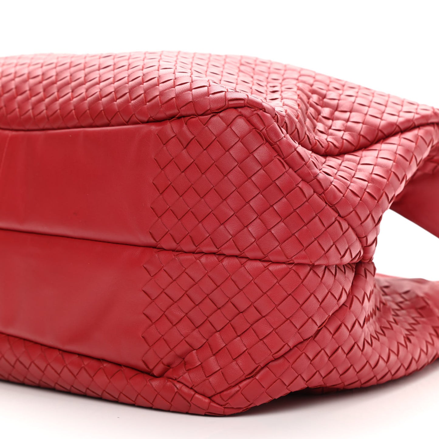 Nappa Intrecciato Campana Hobo Red