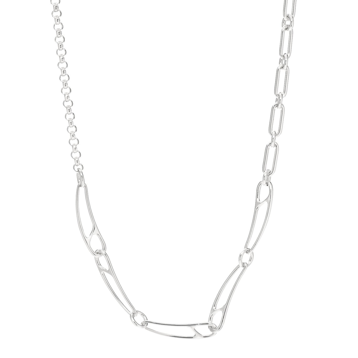 Hermes Sterling Silver Chaine d'Ancre Punk Necklace ST 1 of 3