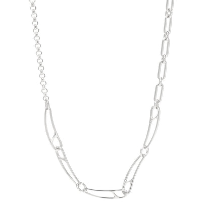 Hermes Sterling Silver Chaine d'Ancre Punk Necklace ST 1 of 3