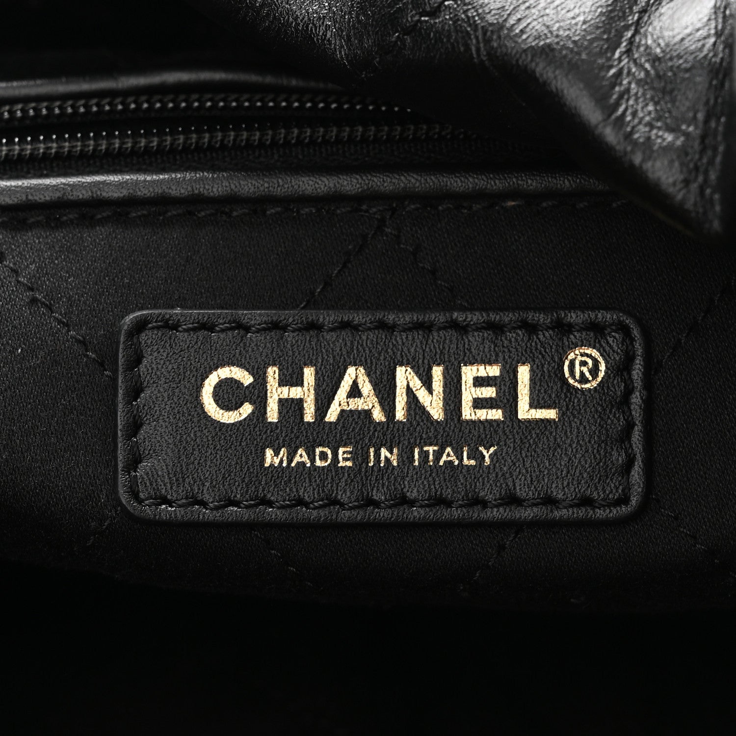Chanel Shiny Calfskin Double Pocket Quilted Chanel 22 Black 6 of 11