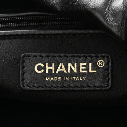 Chanel Shiny Calfskin Double Pocket Quilted Chanel 22 Black 6 of 11