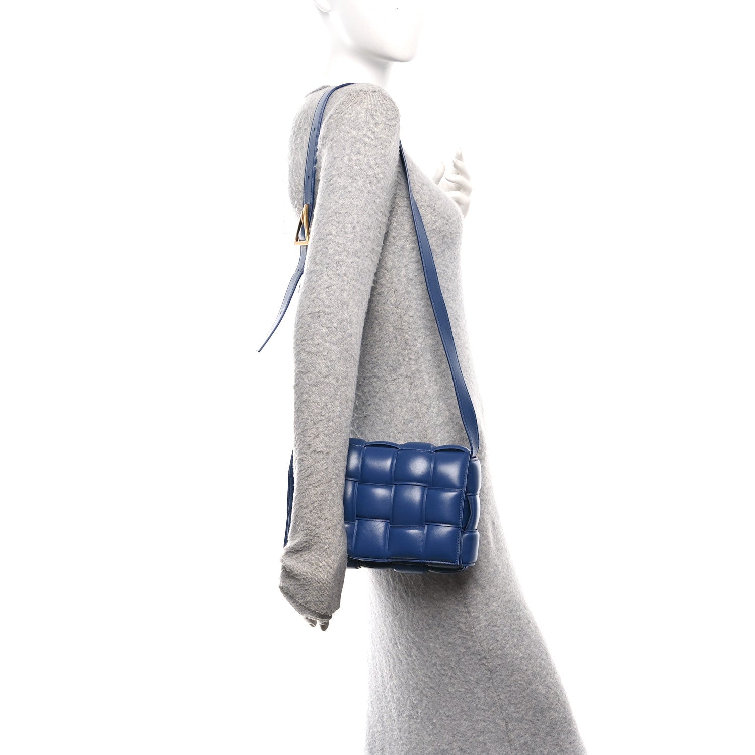 Bottega Veneta Nappa Maxi Intreccio Padded Cassette Crossbody Bag Deep Blue 2 of 12