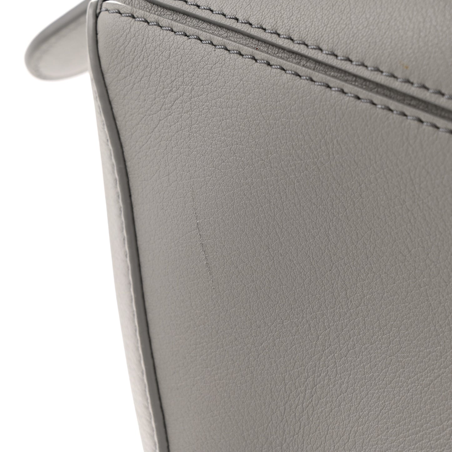 Soft Grained Calfskin Small Puzzle Edge Bag Pearl Grey