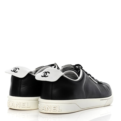 Chanel Calfskin CC Womens Sneakers 40 Black 3 of 4