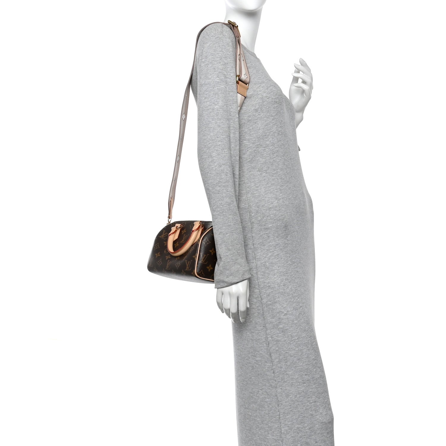 Louis Vuitton Monogram Speedy Bandouliere 20 Beige 2 of 10