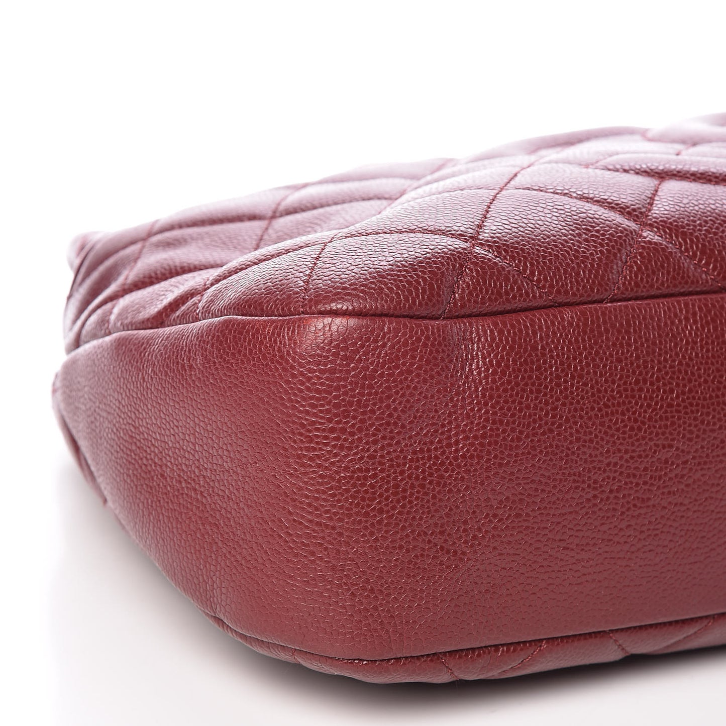 Caviar Quilted Timeless CC Soft Tote Dark Red