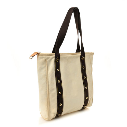 Louis Vuitton Toile Antigua Cabas MM Tote White 3 of 10