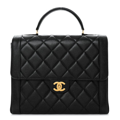 Chanel Caviar Quilted Briefcase Laptop Bag Black 1 of 10