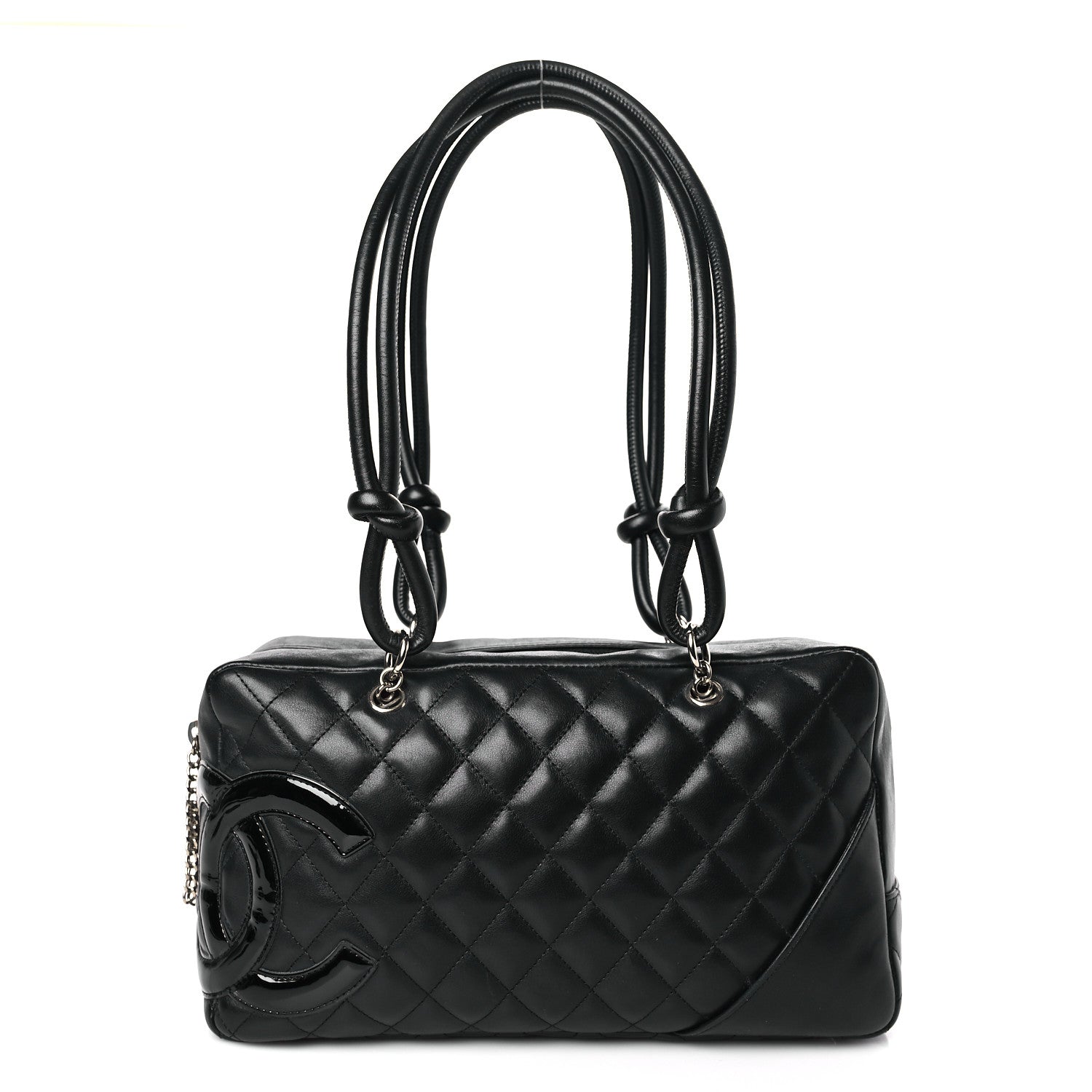 Chanel Calfskin Quilted Large Cambon Bowler Black 1 of 9